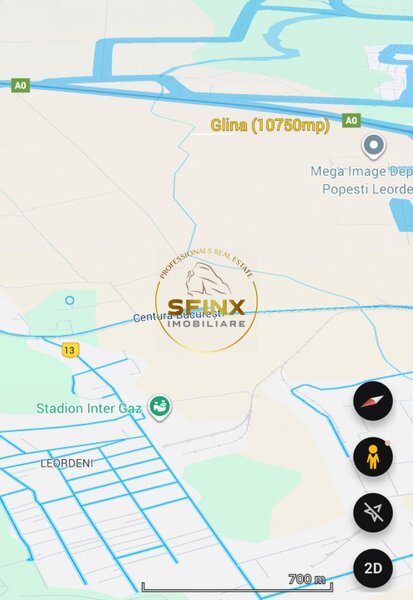 Glina, Ilfov, teren intravilan 10750 mp, langa depozitele Megaimage, A0