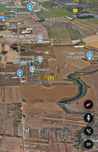 Glina, Ilfov, teren intravilan 10750 mp, langa depozitele Megaimage, A0