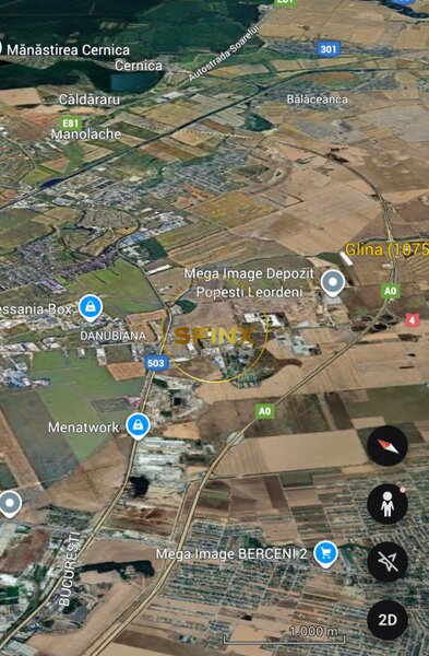 Glina, Ilfov, teren intravilan 10750 mp, langa depozitele Megaimage, A0